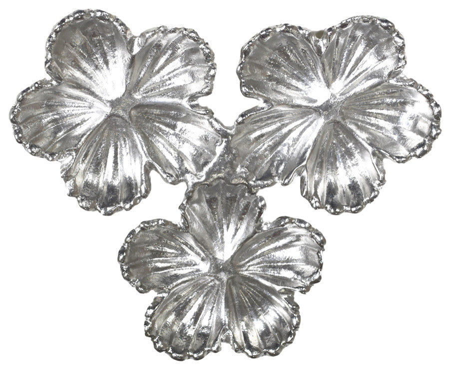 Handmade Decorative Silver Aluminium Tray, Silver Color Coated