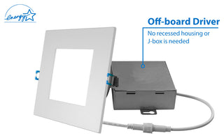 DLE4 Series 4" Square Downlight, White, 5000k