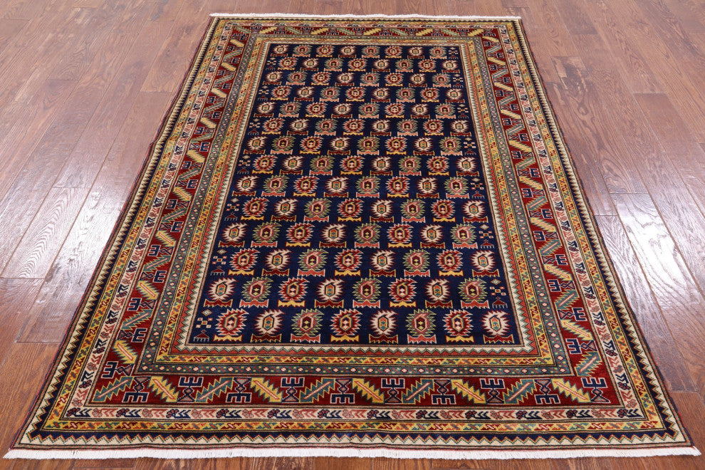 4' 10" X 6' 10" Super Kazak Handmade Rug Q5881