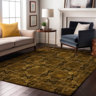 Premium Machine Washable Mayfield AMF564 Chocolate 5' x 7'6" Rug