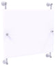 Carolina Crystal Landscape Frameless Rail Mounted Mirror, Matte White