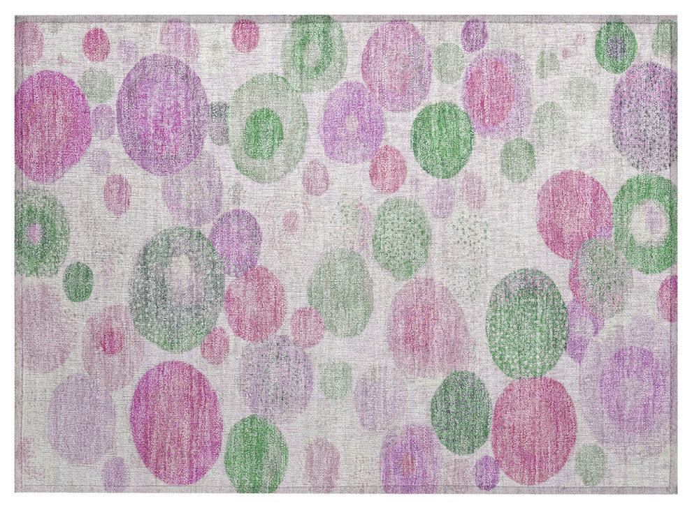 Machine Washable Indoor/Outdoor Chantille ACN1896 Pink 1'8" x 2'6" Rug