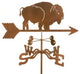Bison Weathervane With 4 Sided Mount