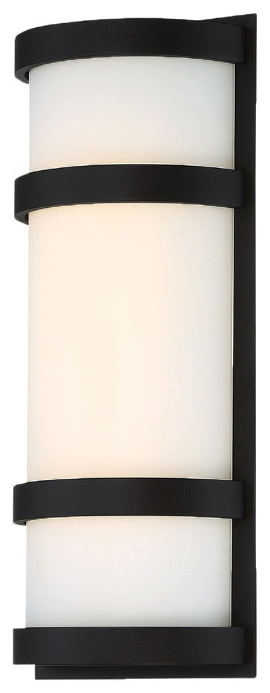 Latitude 14" LED Outdoor Wall Light 3000K, Black