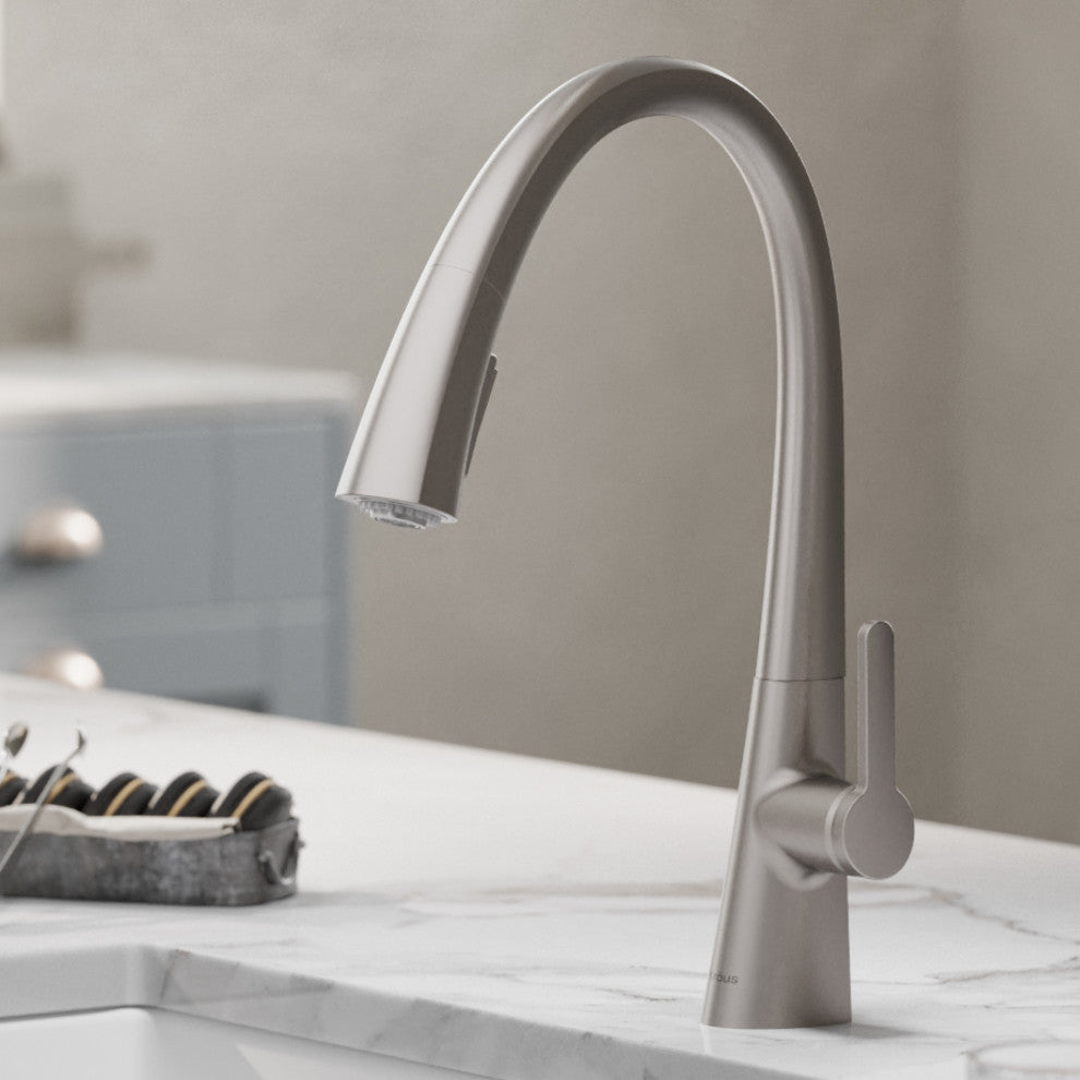 Nolen Pull-Down 1-Hole Kitchen Faucet Spot Free Stainless