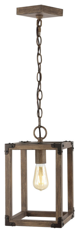 Magnolia 8.13" Adjustable Iron LED Pendant, Brown