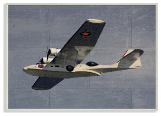 Kids Military Plane Vehicle Blue Design, 12"x18"