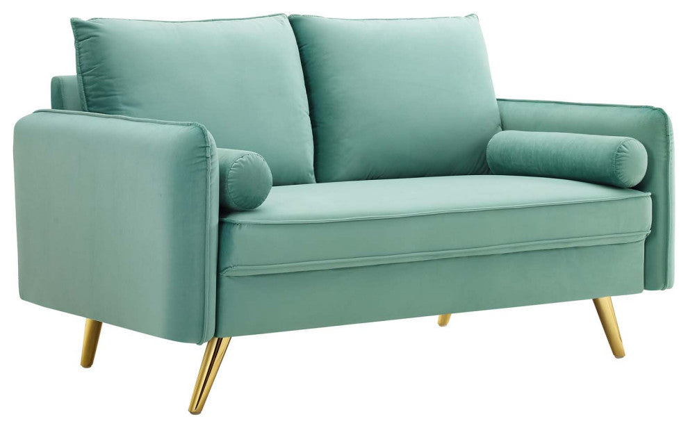 Revive Performance Velvet Loveseat - Mint
