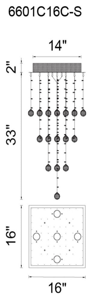 Square 5 Light Flush Mount With Chrome Finish
