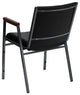 Flash Furniture Hercules Upholstered Stacking Chair in Black Vinyl