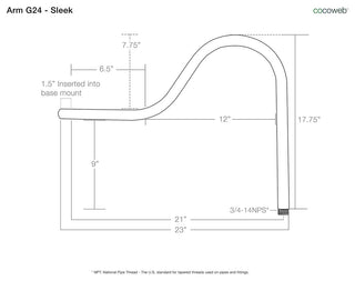 22" Vintage LED Barn Light With Sleek Arm, Galvanized Silver