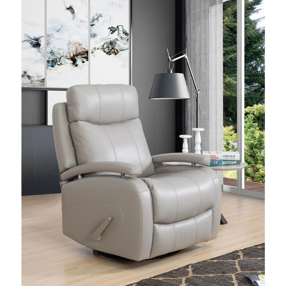 Duffy Swivel Glider Recliner, Gable Dove