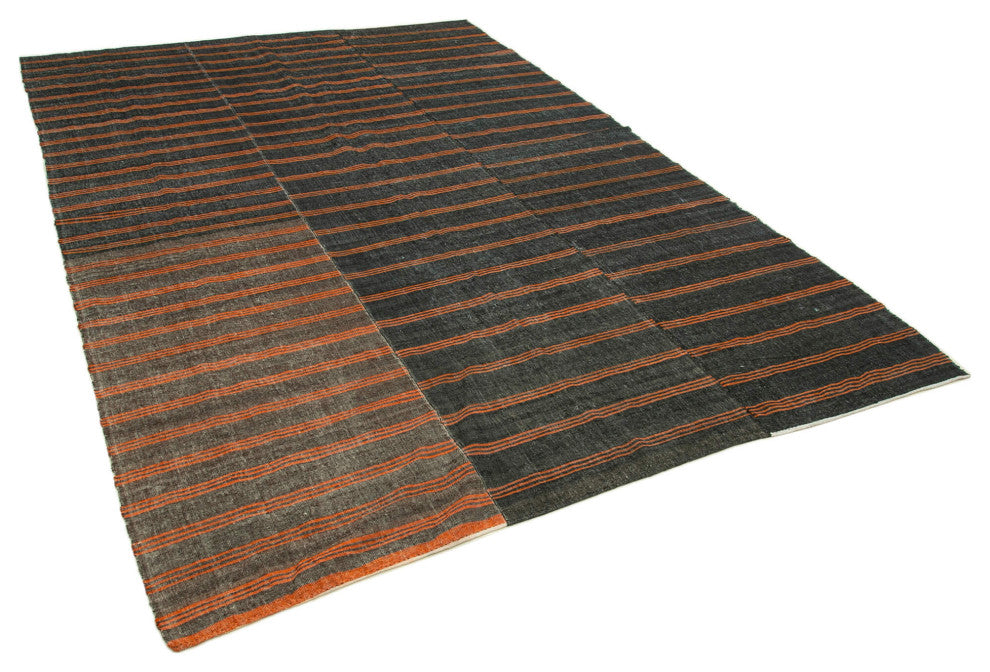 Rug N Carpet - Hand-knotted Turkish 6' 8'' x 10' 2'' Rustic Wool Kilim Rug