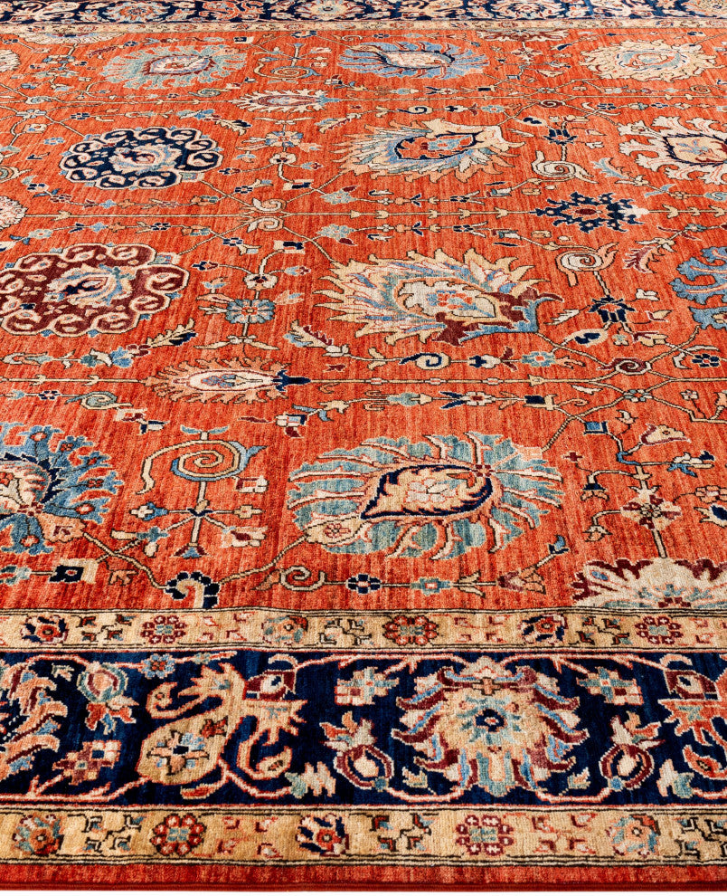 Serapi One-of-a-Kind Hand-Knotted Area Rug Red, 9'2" x 12'1"