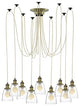 Beige And Bronze Spider Chandelier