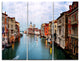 "Retro Style Grand Canal at Sunset" Photo Wall Art, 3 Panels, 36"x28"