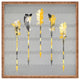Deny Designs Iveta Abolina Gray Yellow Feathers Square Tray