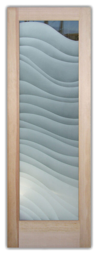 Interior Prehung Door or Interior Slab Door - Dreamy Waves - Primed - 24" x...