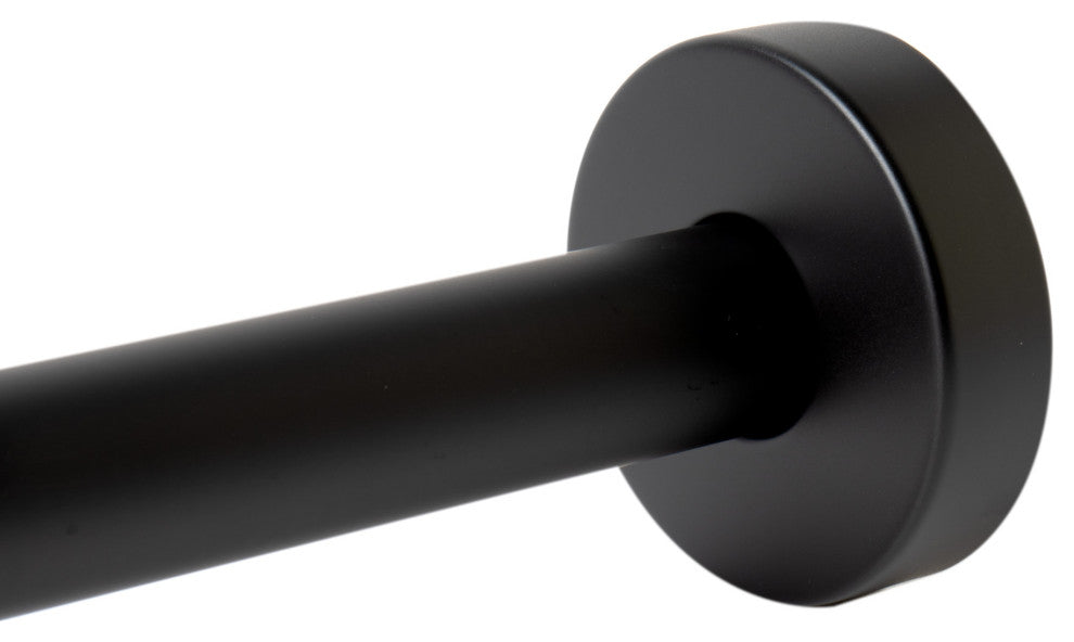 Shower Arm, Black Matte, 20", Round, Wall