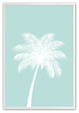 Opaque White 11" x 14" Palm Tree Framed Print