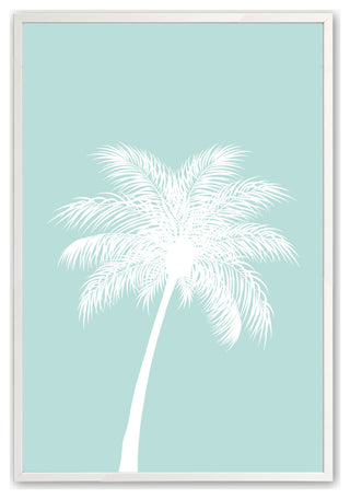 Opaque White 11" x 14" Palm Tree Framed Print