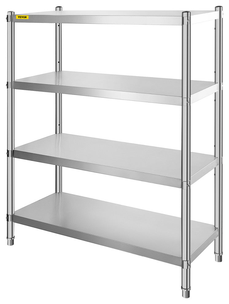 VEVOR Stainless Steel Shelf Heavy Duty Shelf 4 Layer Rack Kitchen Shelf Storage
