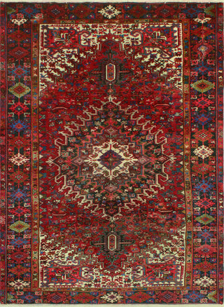 Fine Vintage Heriz Leia Red/Charcoal Runner, 7'7 x 10'0