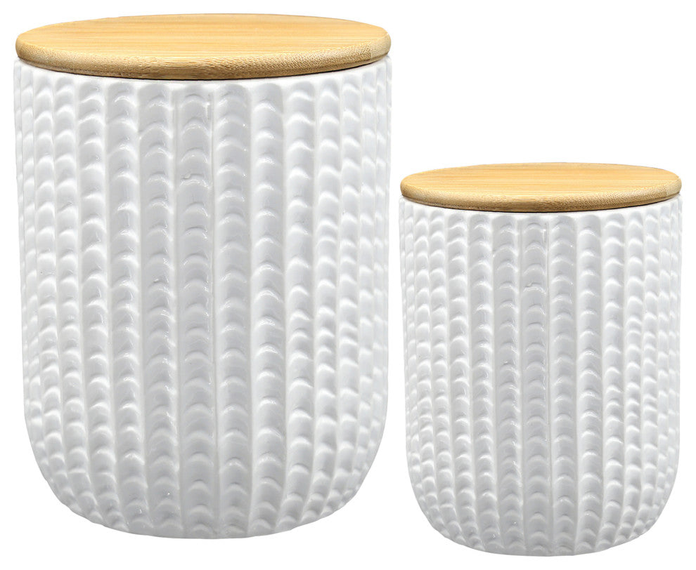 UTC50959 Ceramic Canister Coated White