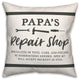 Papa Repair Shop 18x18 Spun Poly Pillow