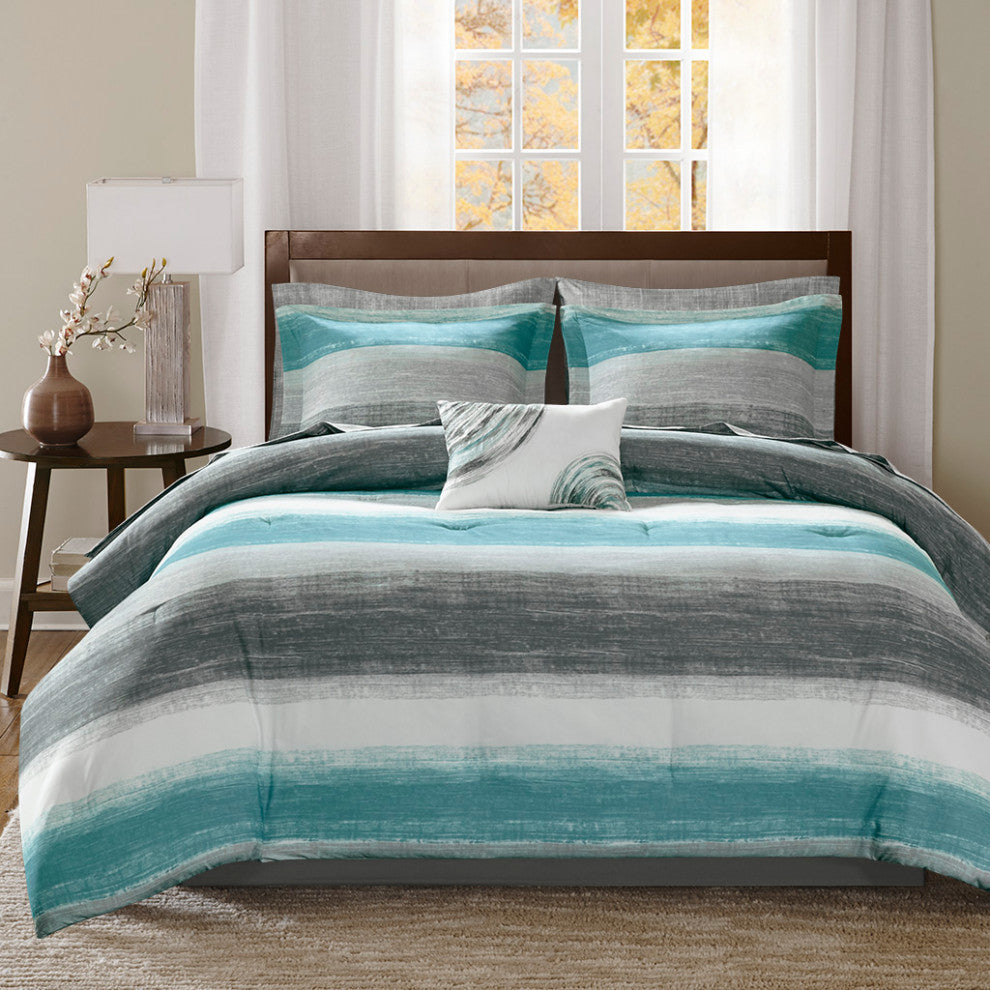 Madison Park Essentials Saben 9 Piece Comforter Set With Cotton Bed Sheets