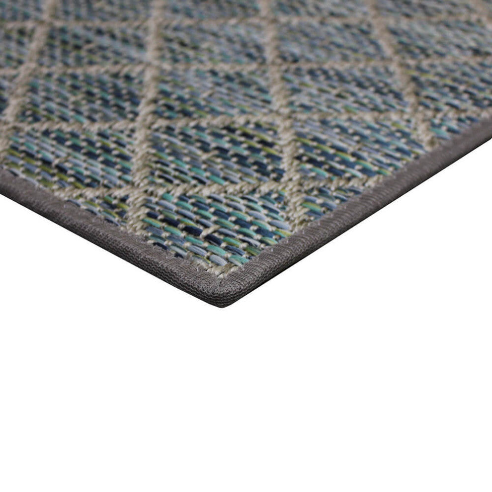 Trinidad Area Rug, Indoor/Outdoor, Carpet, Runner, Mat, Tidal Lagoon, XL 10'x12'