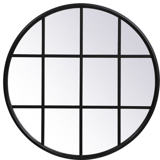 Elegant Lighting MR632828 Motif 28" Diameter Circular Metal - Black