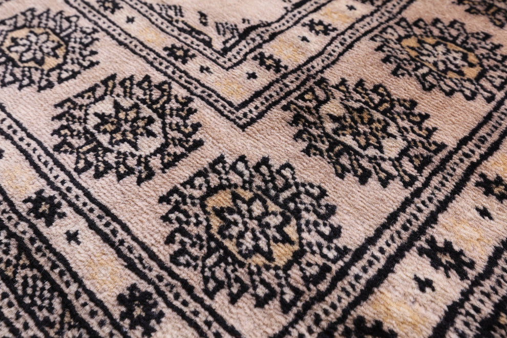 3' 1" X 5' 3" Handmade Silky Bokhara Wool Rug - Q13806