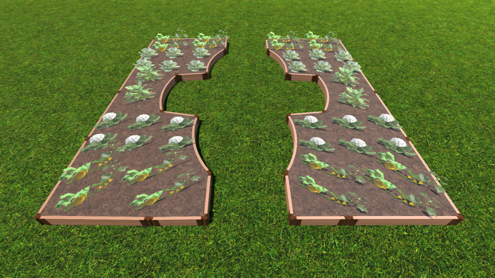 Classic Sienna Walk-Through Inner Roboto 14'x16'x5.5" Raised Garden Bed