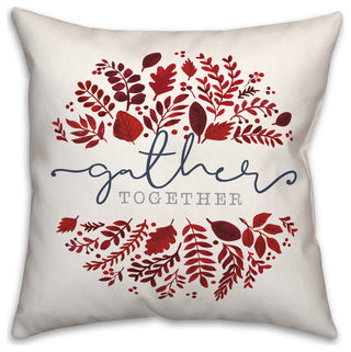 Gather Together Leaves Autumn 4 18"x18" Spun Poly Pillow