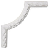 12"W x 12"H x 3/4"P Reeded Acanthus Leaf Panel Moulding Corner