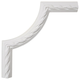 12"W x 12"H x 3/4"P Reeded Acanthus Leaf Panel Moulding Corner