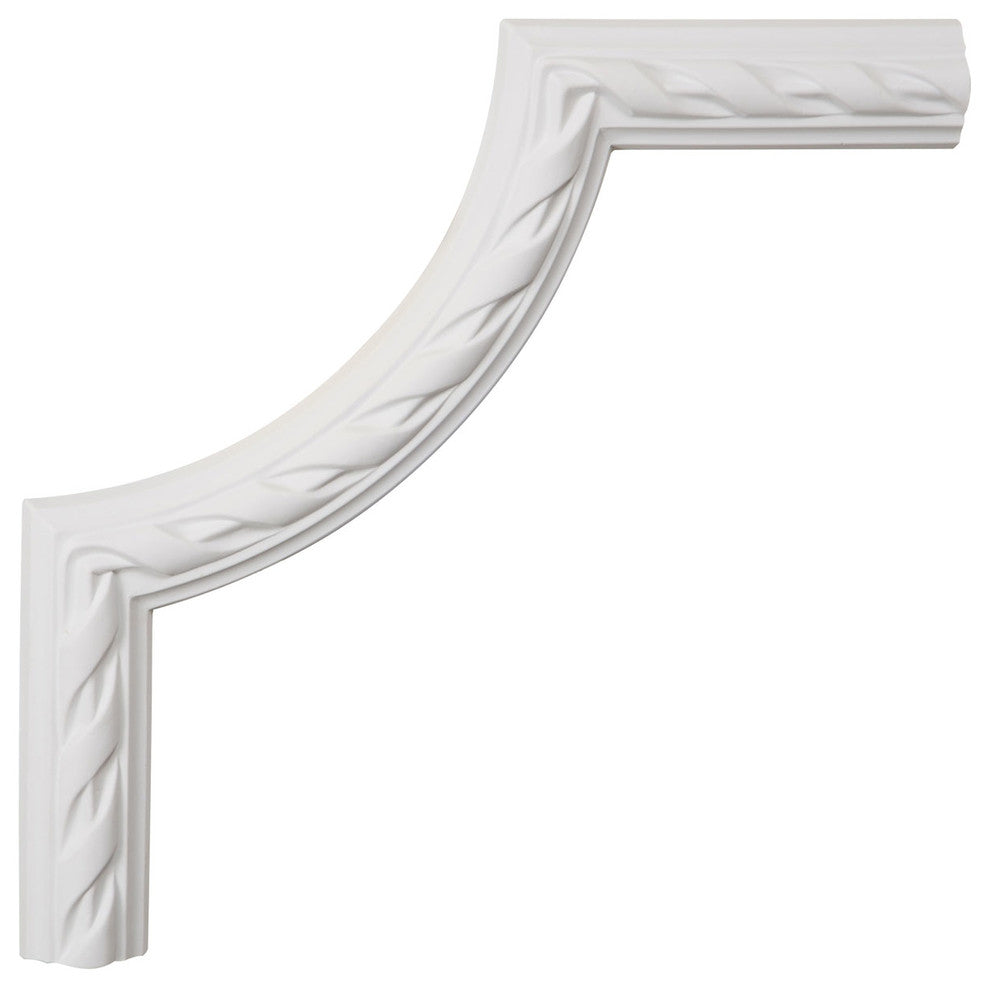 12"W x 12"H x 3/4"P Reeded Acanthus Leaf Panel Moulding Corner