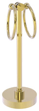 Southbeach Vanity Top 2 Towel Ring Guest Towel Holder, Unlacquered Brass