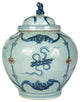 Underglaze Red Symbol Lion Lid Jar