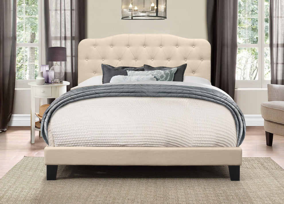 Hillsdale Nicole Contemporary Low Profile Queen Upholstered Bed