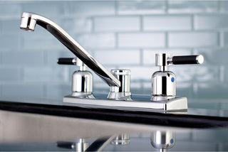 Kingston Brass 8" Centerset Kitchen Faucet, Polished Chrome