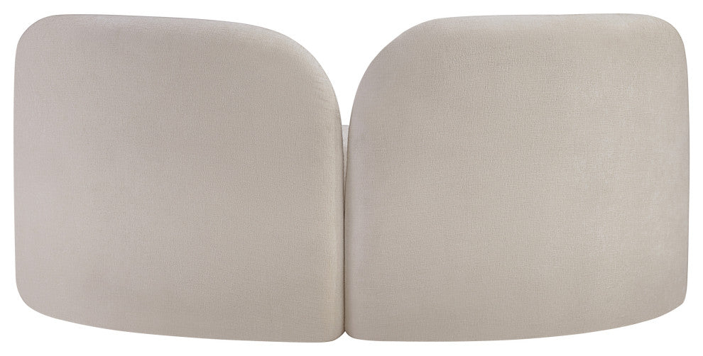 Daphne Upholstered Chair/Loveseat/Sofa, Beige, Chenille Fabric, Loveseat