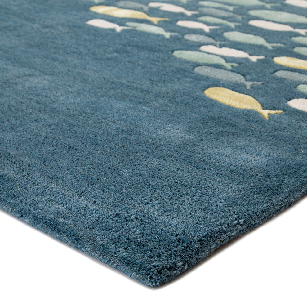 Jaipur Living Schooled Handmade Animal Blue/Gray Area Rug, 8'x11'
