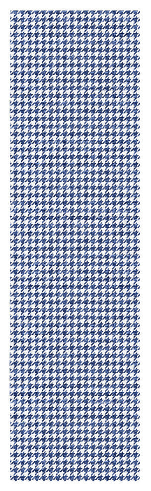 Indoor/Outdoor Hinton HN1 Navy Machine Washable 2'3" x 10' Rug