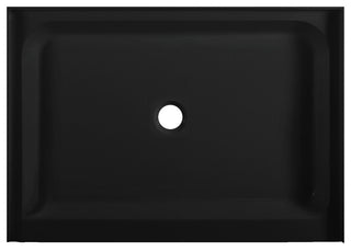 Voltaire 48"x36" Acrylic Black, Single-Threshold, Center Drain, Shower Base