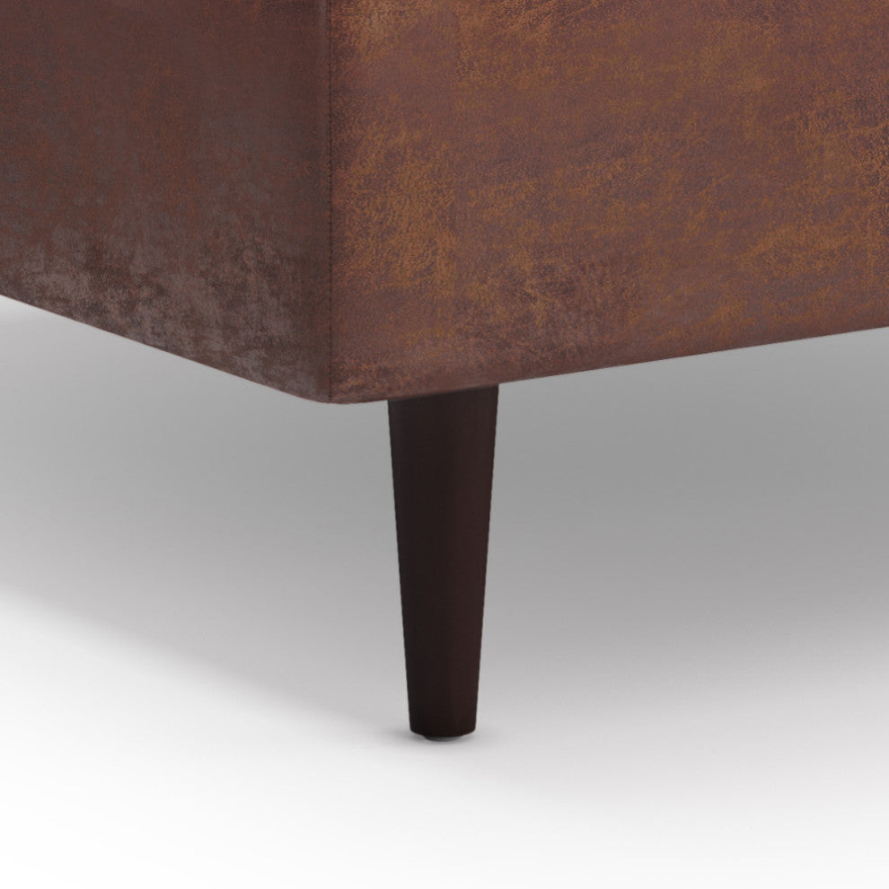 Shay Mid Century Large Square Coffee Table Storage Ottoman