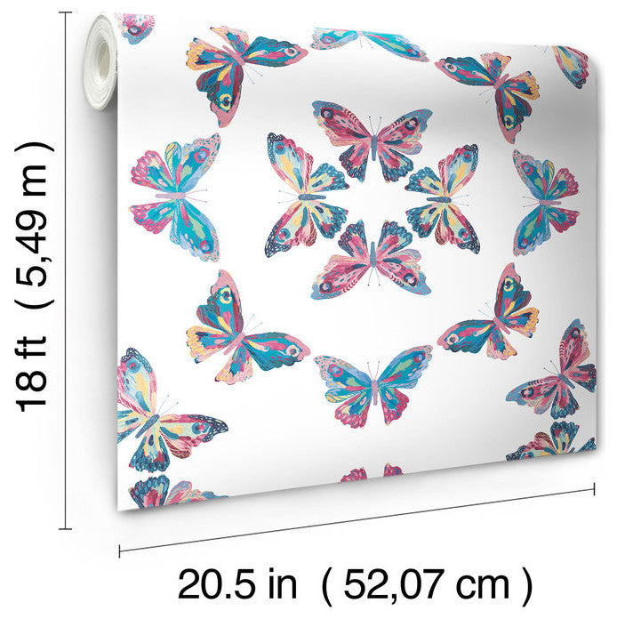 EttaVee Papillon Peel & Stick Wallpaper