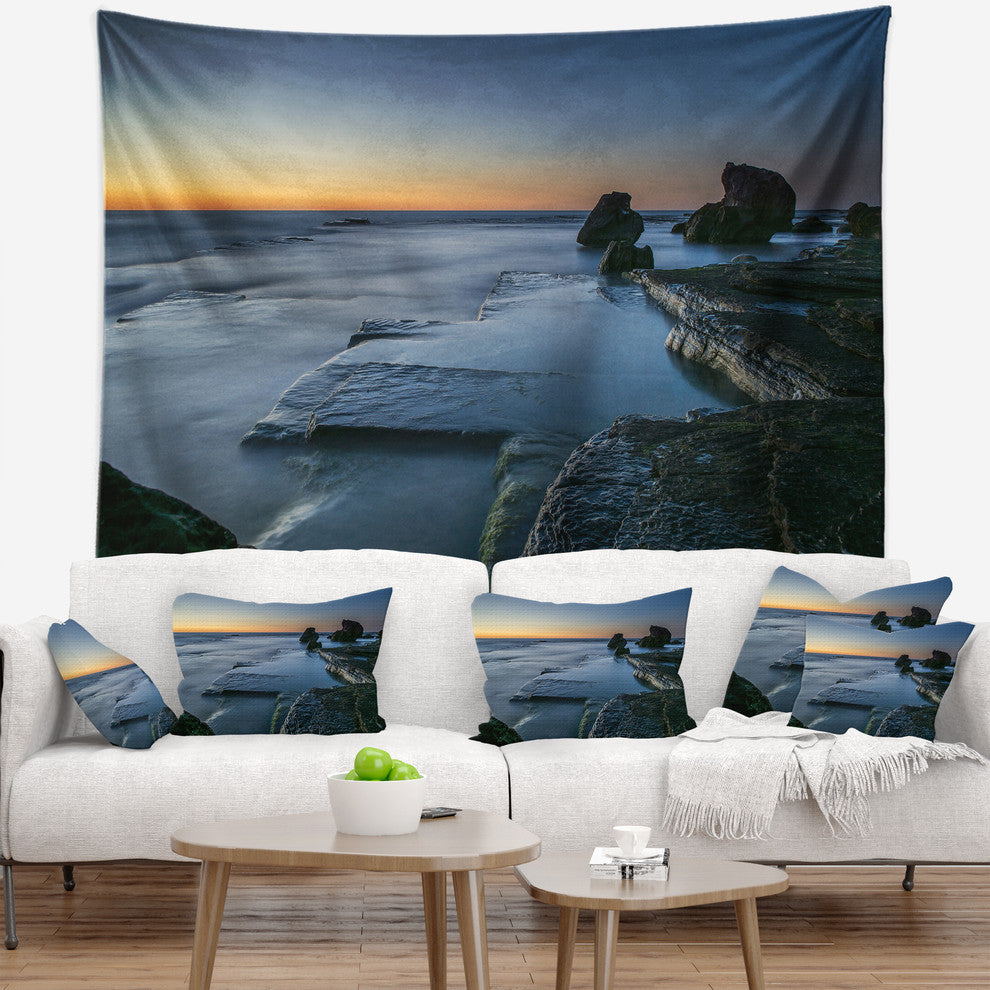 Sunrise at Sydney Seashore Seascape Wall Tapestry, 60"x50"