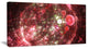 Red Spherical Planet Bubbles, Abstract Canvas Art Print, 40x20